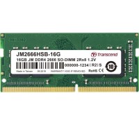 Transcend JetRam, SODIMM, DDR4, 16 GB, 2666 MHz, CL19 (JM2666HSB-16G)