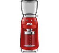 Smeg Elektryczny młynek do kawy, czerwony Smeg CGF01RDEU