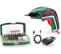 Bosch Bosch IXO cordless screwdriver V Basic, 3,6Volt (green / black, 1.5 Ah Li-Ion battery, 32-pc. Screwdriver bit set)