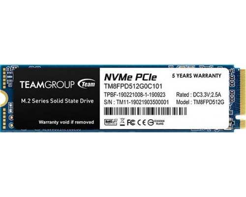 SSD TeamGroup MP33 Pro 512GB M.2 2280 PCI-E x4 Gen3 NVMe (TM8FPD512G0C101)