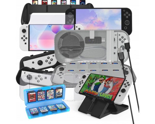 JYS Set 10w1 Akcesoria for Nintenfor Switch OLED NS228
