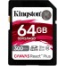 SD  Kingston Canvas React Plus SDXC 64 GB Class 10 UHS-II/U3 V90 (SDR2/64GB)