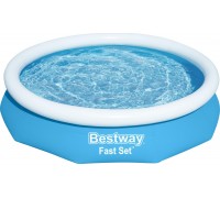 Bestway Bestway Fast Set above ground pool set, 305cm x 66cm, swimming pool (blue/white, with filter pump)