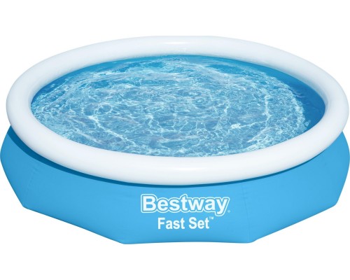 Bestway Bestway Fast Set above ground pool set, 305cm x 66cm, swimming pool (blue/white, with filter pump)