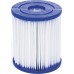 Bestway Bestway Fast Set above ground pool set, 305cm x 66cm, swimming pool (blue/white, with filter pump)