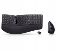 Perixx Perixx PERIDUO-606A DE, 3-in-1 keyboard and mouse set, wireless, ergon., black