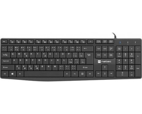 Natec KLAWIATURA NATEC NAUTILUS CZ/SK SLIM CZARNA