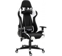 Zenga PlayMaker z Tkaniny, White/Black, regulacja podłokietników i oparcia