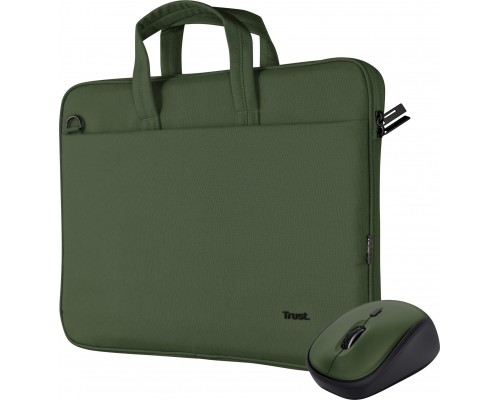 Trust TRUST Sada brašna na notebook 16" Notebook Bag + Bezdrátová Myš, zelená