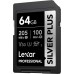 SD  Lexar Professional Silver Plus SDXC 64 GB Class 10 UHS-I/U3 V30 (LSDSIPL064G-BNNNG)