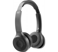 Cisco Cisco  730, schwarz: - Dual On-Ear, aktive Rauschunterdruckung, inkl. Ladestation, - Anschlusse: Bluetooth, USB-A, 3.5mm*(nur Audio), - geeignet fur alle bluetooth-fahigen Gerate und Cisco DX70, DX80, IP DECT Phone 6825, I