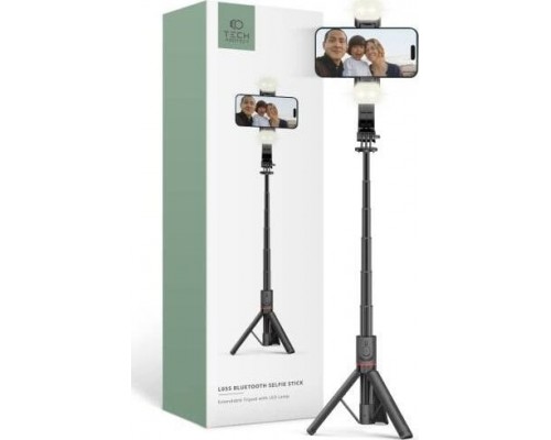 Selfie nūjiņa Tech-Protect TECH-PROTECT L05S BLUETOOTH PAŠPORTRETA NŪJIŅA STATĪVS & LED GAISMA BLACK
