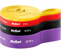 Rebel Gumiju komplekts - Power Band PLs-2, 4-45 kg, 4 gumijasijas,  REBEL ACTIVE