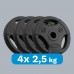 Rebel Set obciążeń bituminousch 4x2.5kg, otwór 31mm, plate z uchwytami, REBEL ACTIVE