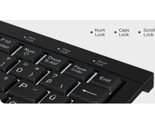 Podkładka Keysonic KeySonic KSK-3011ELC (DE) klawiatura USB QWERTZ Niemiecki Czarny