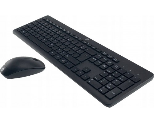 HP HP 235 Wireless Mouse and Keyboard Combo - Full-size (100%) - RF Wireless - Black - Mouse included