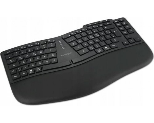 Kensington Pro Fit Ergo KB675 EQ TKL klawiatura Dom/Biuro USB + RF Wireless + Bluetooth QWERTZ Niemiecki Czarny