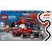 Lego F1 pitstopa un boksu apkalpe ar Ferrari automašīnu (60443)
