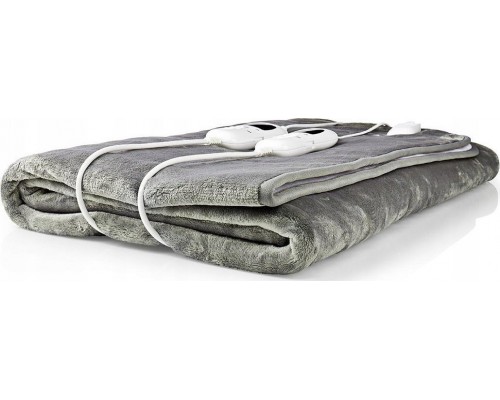Nedis Nedis PEBL130CWT2 Electric blanket 120 W Gray, White Polar, Poliester