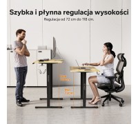 Gaming galds SENSE7 NOJO LIGHT Jasnobrązowo-Black 120 cmx60 cm