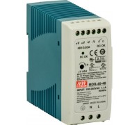 Barox PS-DIN-AC/48/60 adapter zasilający/ inwentor Wewnętrzna 60 W Niebieski, Szary