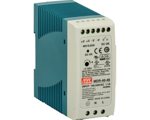 Barox PS-DIN-AC/48/60 adapter zasilający/ inwentor Wewnętrzna 60 W Niebieski, Szary