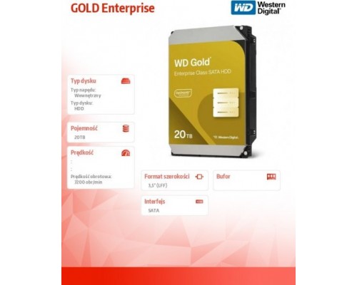 WD GOLD Enterprise 20TB 3,5 SATA (WD203KRYZ)