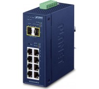 PLANET IP30 Industrial L2/L4 8-Port  L2/L4 Gigabit Ethernet (10/100/1000) Blue