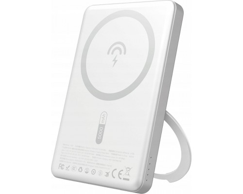 Dudao K28S 20W PD 5000mAh z MagSafe i podstawką - silver