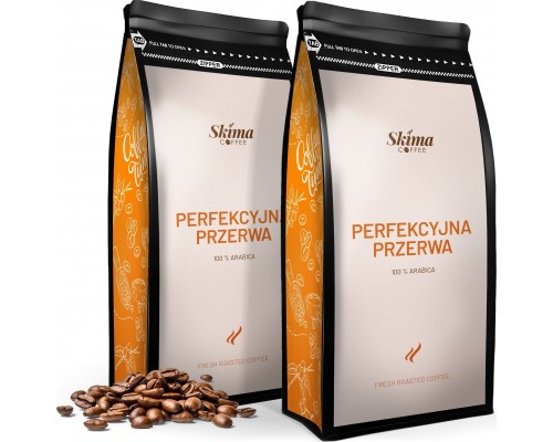 SkimaCoffee Zestaw 1kgX2 PERFEKCYJNA PRZERWA 100% ARABICA Świeżo Palona do ekspresu