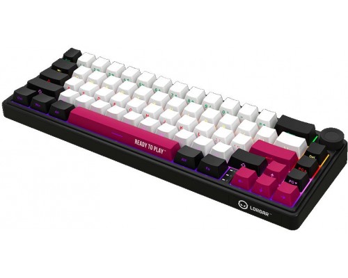 LORGAR KBP70MW, Wireless 65% Mechanical Gaming  Pro, Black/Red, EN layout