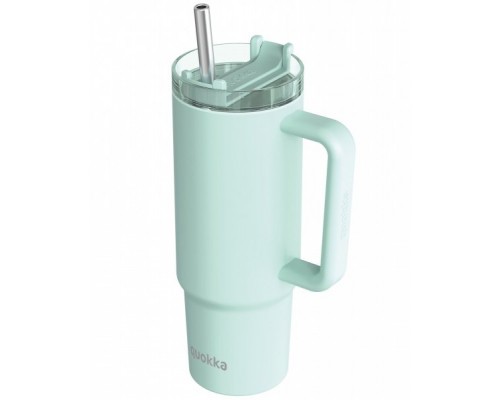 Quokka Stream -   of steel stainlessj 950 ml with a straw (Turquoise)