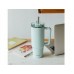 Quokka Stream -   of steel stainlessj 950 ml with a straw (Turquoise)
