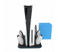 YAXO Stand chłodwith ąca i charging ICE STORM for PS5 Slim Techno Black