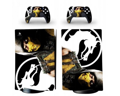 Naklejki Skórki na PlayStation 5 orawith  Pady Motyw Mortal Kombat