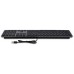 Large Font USB Keyboard 110 keys wired USB keyboard with 2x USB and aluminum upper cover - Swiss - space gray