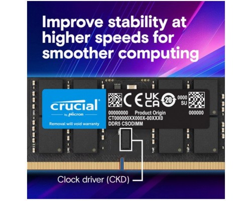 Pamięć do notebooka DDR5 CSODIMM 32GB (1*32GB)/6400 CL52