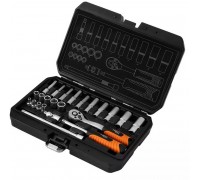 Zestaw kluczy nasadowych 1/4", 23 szt., satynowy 10-231