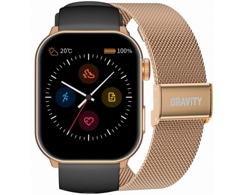 Smartwatch Damski Gravity GT28-5  +  Rose Gold Black