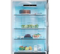 Candy ECN2CQTEB186 Refrigerator, E, Freestanding, Combi, Height 185cm, Fridge net 235 L, Freezer net 120 L, Black