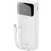 Dudao K15Pro 20000mAh 22.5W PD USB-C / USB-A / wbudowane kable Lightning, USB-C biały