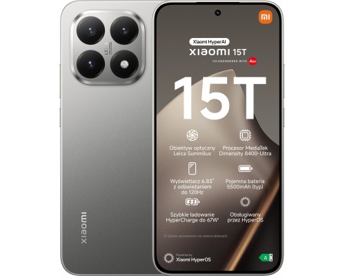 Xiaomi 15T 5G 12/512GB Gray (MWithB0KYHEU)