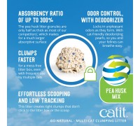 Diamentiq Go Natural Pea Husk Litter, litter, cat, strongly clumping, vanilla, with deodorant, with pea husk, 6,4 kg