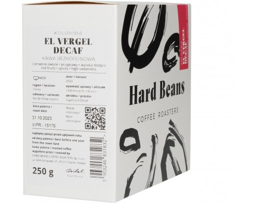 Qualia Caffe Kolumbia El Vergel Decaf 250g - bezkofeinowa