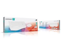 Connect IT CKM-7803-CS klawiatura Dołączona myszka Biuro RF Wireless czeski, słowacki White
