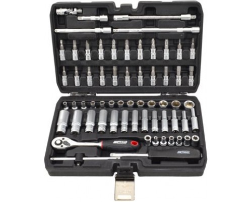 AWTools ZESTAW KLUCZY 63el. 1/4" BLACK LINE