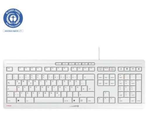 Cherry CHERRY JK-8500HU-0 klawiatura Dom/Biuro USB QWERTZ węgierski Jasny Szary