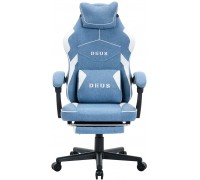 with footrest DEUS Edge Light Blue, Fabric