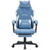 with footrest DEUS Edge Light Blue, Fabric