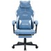 with footrest DEUS Edge Light Blue, Fabric